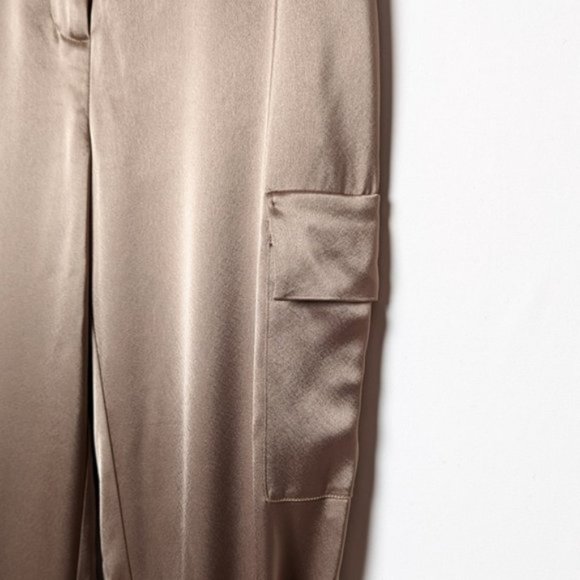 BABATON Refined Satin Cargo Pant Grey Deep Taupe Trouser Pants 0 ARITZIA - Picture 13 of 16